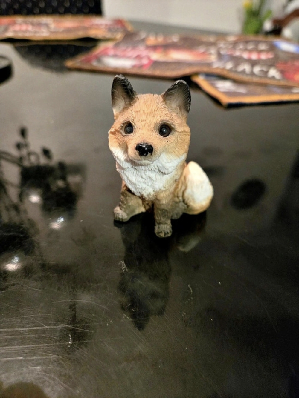 Vintage 1988 Stone Critters Fox Cub Figurine by United Design Corp 🦊